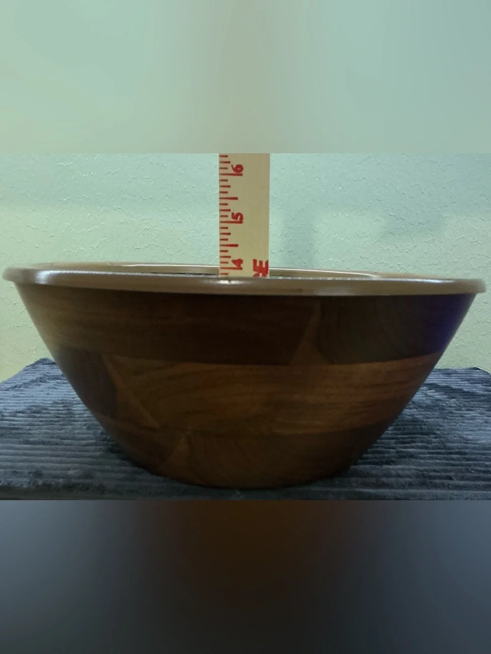 Better Homes & Garden Heritage Holiday Enamel Acacia Bowl Christmas Serve Bowl
